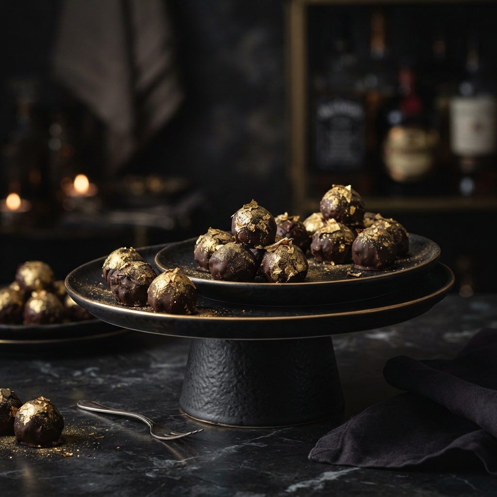 Truffes au Chocolat Poudrées d'Or